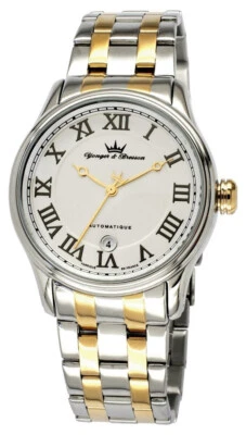 Reloj Automático Hombre Yonger & Bresson YBH 8325-03 Tono Dorado Hecho en Francia NUEVO Foto 1 de 3