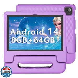 ITDULCET Kids Tablet, 10 inch Android 14 Tablet for Kids, 8GB RAM 64GB ROM Oc - Picture 1 of 5