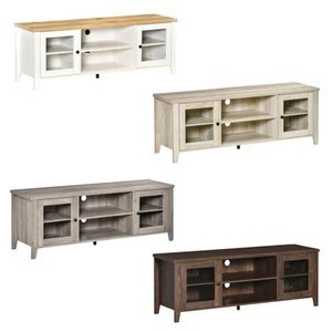 HOMCOM 60" Modern TV Stand Wood TV Console Table w/ Storage Doors for Bedroom - Picture 1 of 45