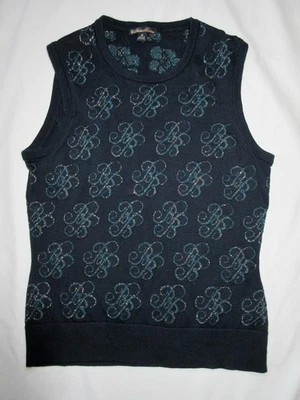 Chaleco de algodón ajustado para mujer Brook Brothers MEDIANO azul marino y metálico logotipo HONG KONG Foto 1 de 4