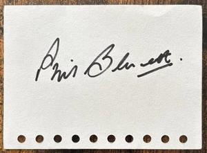 Phil Bennett Signed Index Card Wales & British Lions Rugby Legend COA - Picture 1 of 1