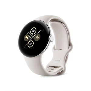 Google Pixel Watch 2 41mm Silver Al Case Porcelain Band WiFi Excellent Condition - Zdjęcie 1 z 9