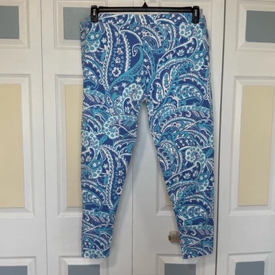 Coolibar Mujer Monterey Verano Leggings 2X Azul Paisley Protección Solar UPF 50+ Foto 1 de 4