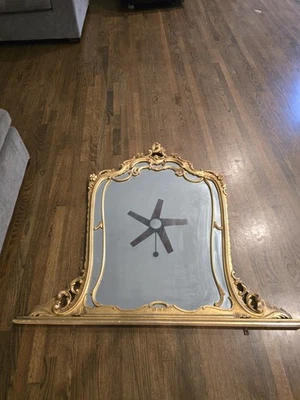 ANTIQUE  ROCOCO  STILE  GILD WOOD  MIRROR - Image 1 of 4