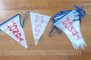 Vintage 1970er Honda Motorrad Händler Schnur Wimpel 20' lang - Flaggen Schild  - Bild 1 von 4