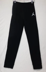 Nike Air Jordan Joggers Youth XL 13-15 yrs Black Stretch Jumpman Logo Sweatpants - Picture 1 of 11