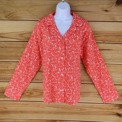 Sonoma Goods For Life Ropa de dormir Pijama Camisa Mujer Talla L Rosa Floral Abotonada Foto 1 de 4