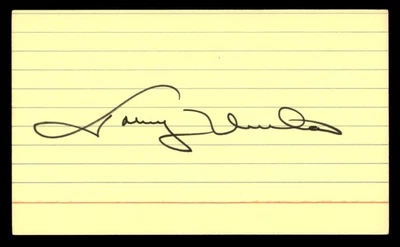 Tarjeta índice firmada autografiada por Johnny Unitas 3x5 Baltimore Colts Foto 1 de 2
