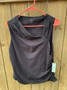 NEU MIT ETIKETT ANTHROPOLOGIE TOP GRÖSSE 1X PLUS SOILD SCHWARZ MAEVE V-AUSSCHNITT ÄRMELLOS 95 % BAUMWOLLE - Bild 1 von 13