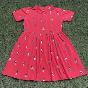 Vestido Disney Cakeworthy Mickey Mouse con cuello para mujer XL rojo manga corta elástico - Imagen 1 de 11