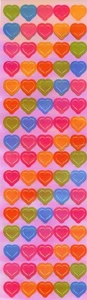 Mrs Grossman OPAL MULTI MICRO RAINBOW HEARTS Stickers Rare Limited Edition - Picture 1 of 1