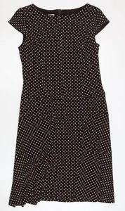 Anne Klein Damen schwarz gepunktet Fit & Flare Kleid Größe 10 - Bild 1 von 12