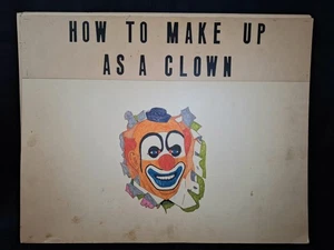 Vintage SELTENES CLOWN MAKE-UP UND ZIRKUSKUNST KREATIVES PORTFOLIO 28"x22" 12 Stück - Bild 1 von 24