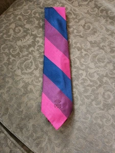 Neck Tie VTG Countess Mara 60s Striped Red Black combo CM Logo Silk 56 x 3-3/8 - Picture 1 of 8