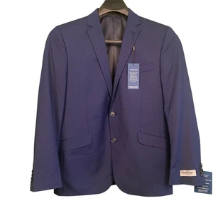 Reaction Kenneth Cole Mens Blue Patterned Slim Fit Suit Separate Jacket 40S - Picture 1 of 10