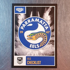 2022 NRL Elite Checklist & Emblem Card #082 Parramatta Eels - Picture 1 of 2