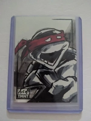 2018 Topps Art Of Teenage Mutant Ninja Turtles Raphael 1/1 Sketch By Ryan Crosby - Image 1 of 2