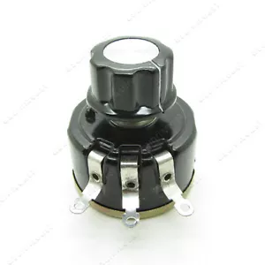 10K Ohm 5W 5% Single Turn Linear Wirewound Potentiometer Pot + Knob WX112(050) - Picture 1 of 6