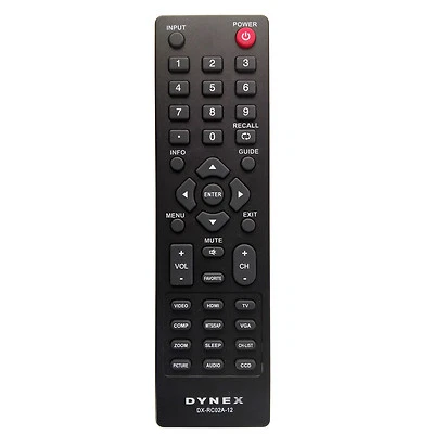 New Dynex TV Remote for DX-40L260A12 DX-46L260A12 DX-40L261A12 DX-24L230A12 USA - Image 1 of 3