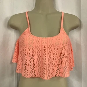 Xhilaration Naranja Bralette Volantes Corte Lazer Bikini Top Traje de baño Traje de baño XS - Imagen 1 de 2