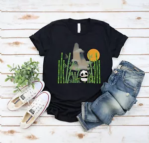 Panda Bamboo Field T-Shirt, Animal Shirt, Women Tee, Funny Tee, Christmas Shirt - Picture 1 of 21