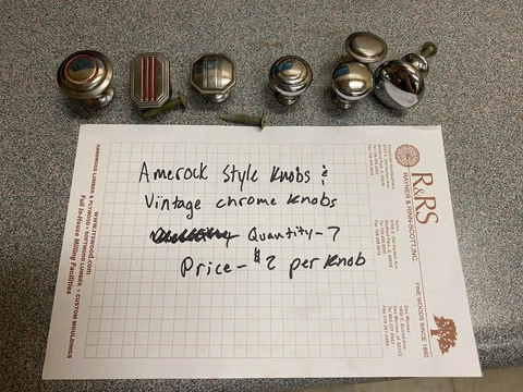 Antique Amerock Style Knobs / Chrome Knobs Cover