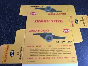 DINKY TOYS - Caja de reproducción para pistola obús 693 7,2 reproducción ejército militar - Imagen 1 de 8