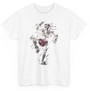 Fighter Skeleton Muay Thai T-shirt - Novelty Martial Arts Men Women Graphic Tee - Picture 1 of 53