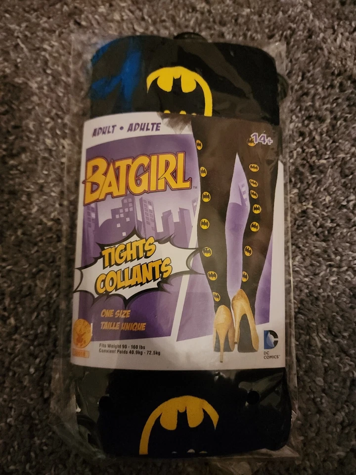 Batgirl Halloween Costume Accessory Tights One Size - Image 1 of 1