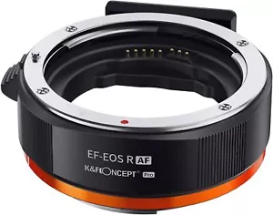 K&F Concept Auto Focus EF/EF-S to EOS R Lens Mount Adapter for Canon EOS R RP R5 - Picture 1 of 8