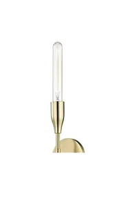 MITZI HUDSON VALLEY LIGHTING Tara 1-Light Aged Brass Wall Sconce - Picture 1 of 11