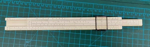 Vintage K&E Keuffel & Esser Wood Slide Rule 4058 W W / Case Slide Rule - Picture 1 of 6