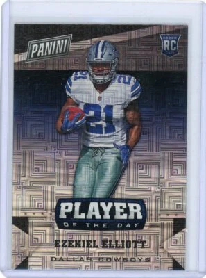 2016 Player of the Day EZEKIEL ELLIOTT Escher Squares Prizm RC Cowboys #30 - Image 1 of 2