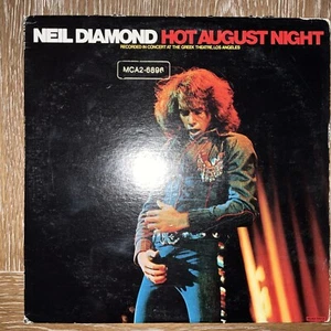 Rare Neil Diamond Double Album Hot August Night MCA2-6896 USA Stamped Cover - Picture 1 of 3