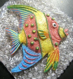 Imán nevera Pterophyllum pez ángel pez 3D sellado #2 - Imagen 1 de 2