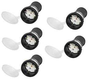 91513 5 Stück Schuko Kupplung 16A 250V Gummi Durchführung  Schutzkontakt IP44 - Bild 1 von 1