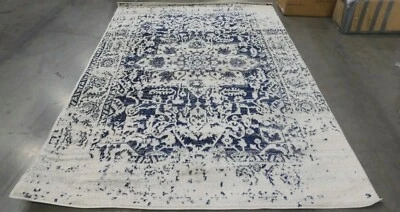 Tapete CREME/MARINHO 6'-7" X 9'-2" para manchas traseiras, preço reduzido 1172620970 MAD603D-6 - Imagem 1 de 4