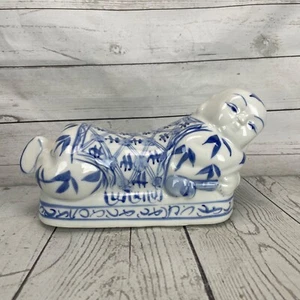 Antique Chinese Porcelain Pillow Headrest Figurine Child Asian Chinoiserie - Picture 1 of 11