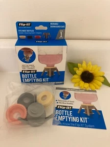 Flip-It! Bottle Emptying Kit Bottle Cap Condiment Lotion Shampoo Grey NEW TV - Picture 1 of 12