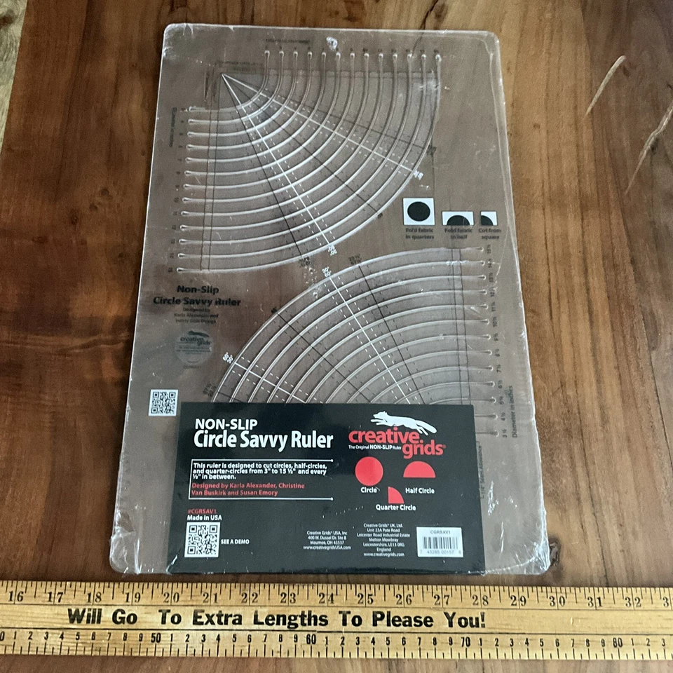 Creative Grids Circle Savvy Quilt Ruler (CGRSAV1) New Mint A+ - Image 1 of 4