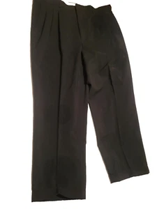 Pantalones de vestir negros con bolsillos delanteros planos y piernas rectas para hombre talla 42x32 - Imagen 1 de 11