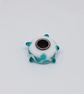 Charms Amore&baci Silver 925 And Murano Glass Compatible Pandora Light Blue B - Imagen 1 de 3