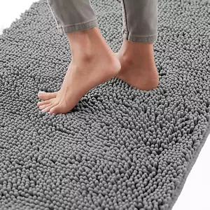 Gorilla Grip Bath Rug Mat, Thick Soft Absorbent Chenille, Quick Dry Microfiber M - Picture 1 of 12