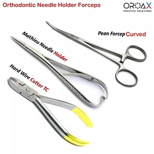 Pinza para ligadura con portaagujas dental Mathieu, instrumento de ortodoncia - Imagen 1 de 5