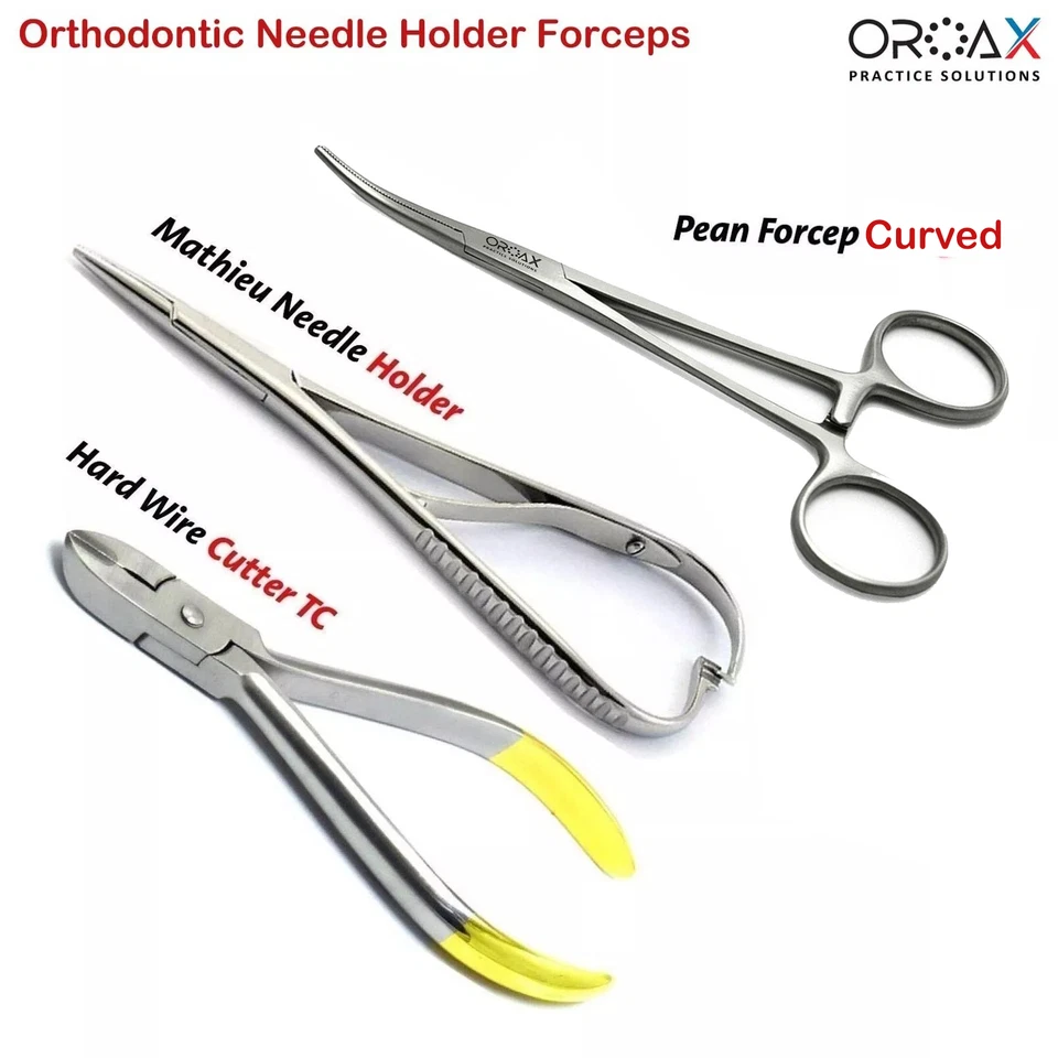 Pinza para ligadura con portaagujas dental Mathieu, instrumento de ortodoncia Foto 1 de 1