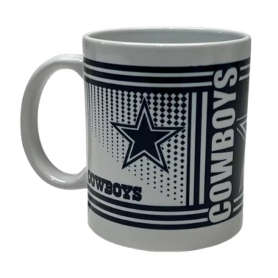 Caneca de café Dallas Cowboys 11 oz estilo herói cerâmica mercadoria oficial da NFL - Imagem 1 de 4