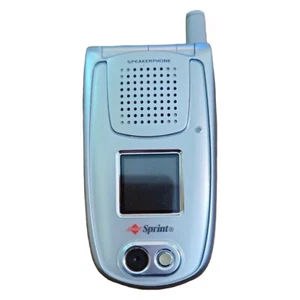 Sanyo PM-8200 Silver 1.8" LCD Built-In Camera Sprint Flip Cell Phone  NOT TESTED - Picture 1 of 7