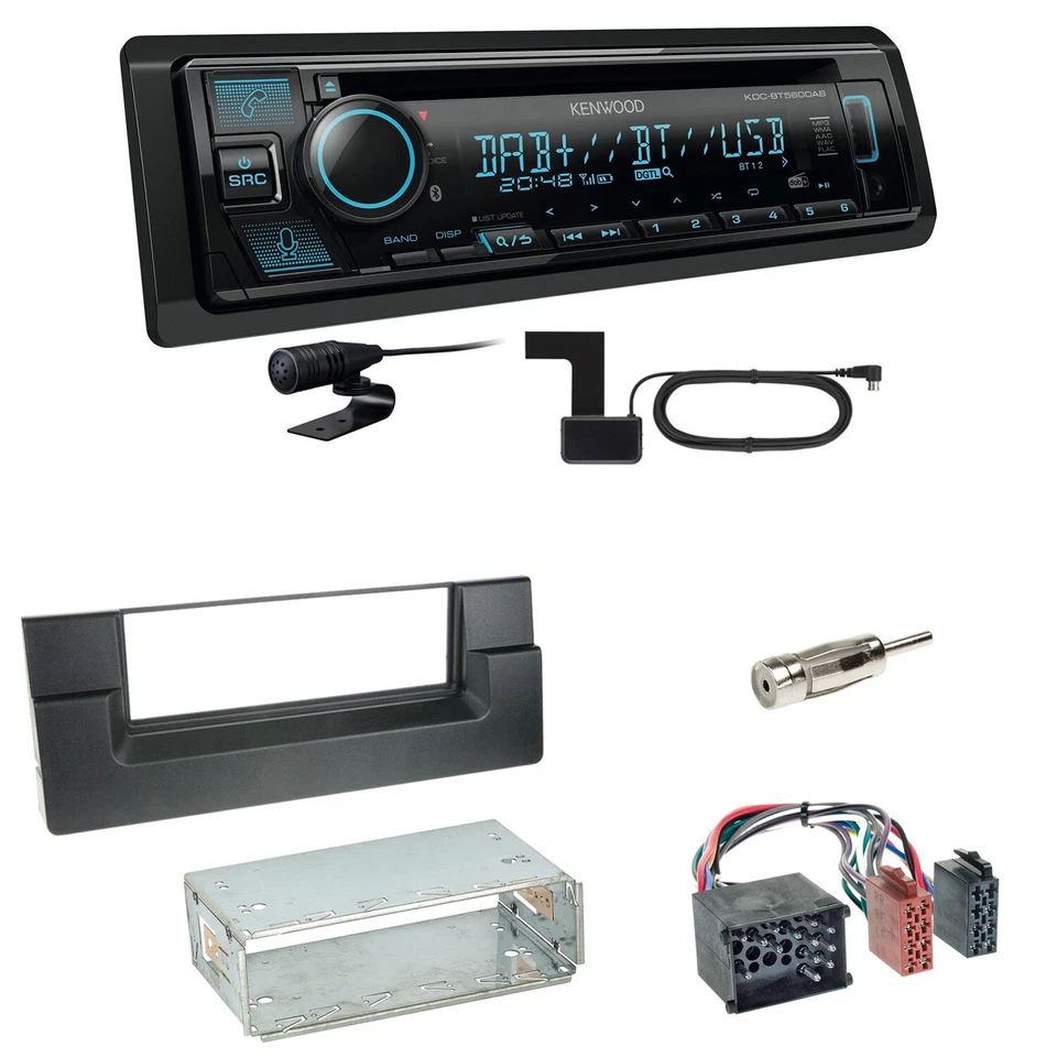 Kenwood KDC-BT560DAB Bluetooth DAB USB Einbauset für BMW 5er E39 bis 09/2000 - Bild 1 von 1