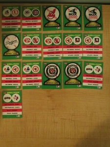 Lote de 16 pegatinas con logotipo del equipo de béisbol Fleer 1988 estadio - Imagen 1 de 2