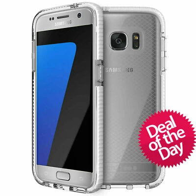 Genuine tech21 Evo Check Case Cover For Samsung Galaxy S7 Clear / White - Image 1 of 4